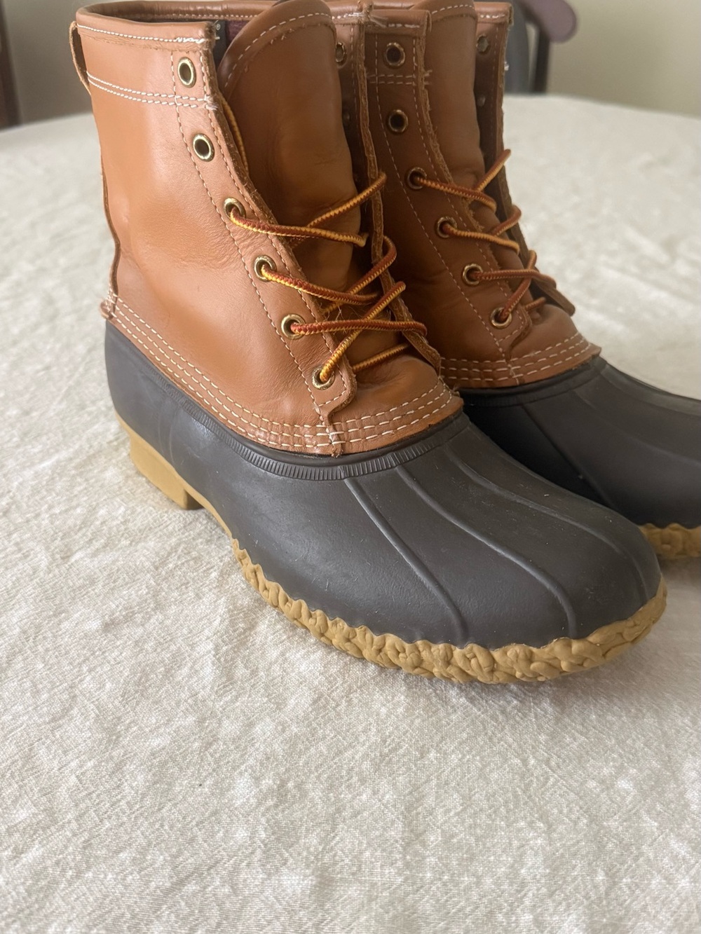 L.L. Bean Brown and Black Men’s Duck Boots size 9 mens - Picture 2 of 9